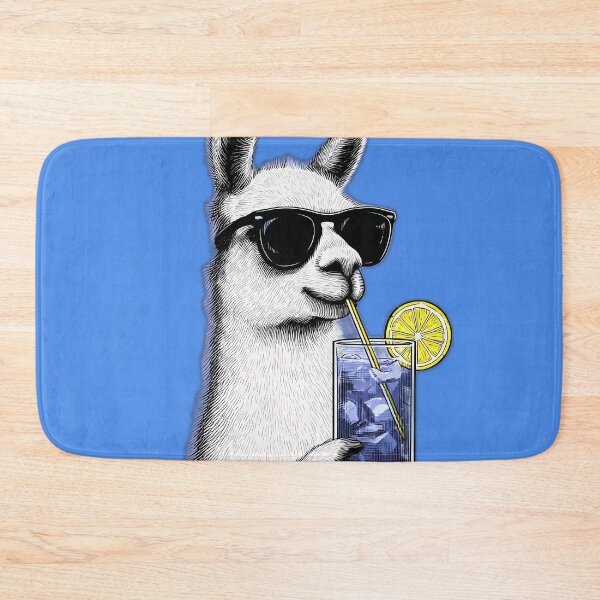 Item preview, Cool Llama Sipping Lemon Iced Drink – Sunglasses Summer Chill Illustration designed and sold by Beachy Beasts.