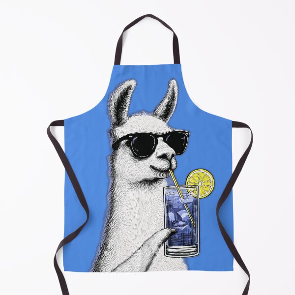 Item preview, Cool Llama Sipping Lemon Iced Drink – Sunglasses Summer Chill Illustration designed and sold by Beachy Beasts.