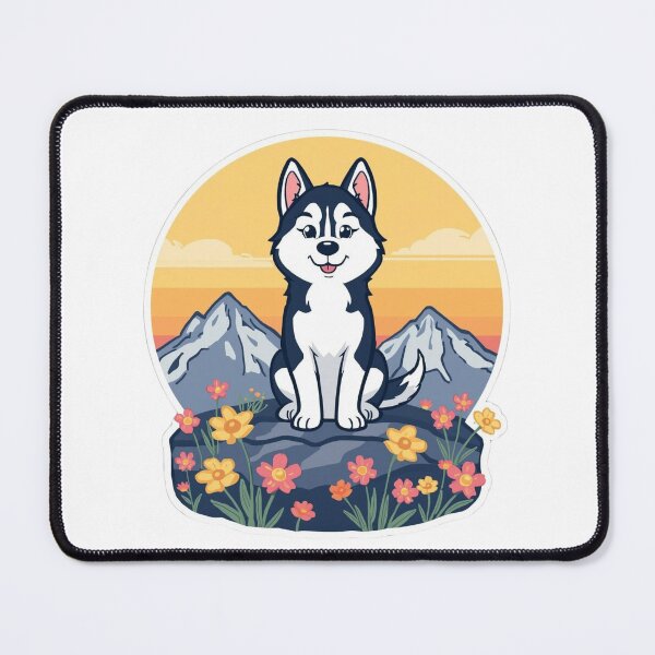Item preview, Husky Mountain Sunset Flowerfield designed and sold by A-F-M.