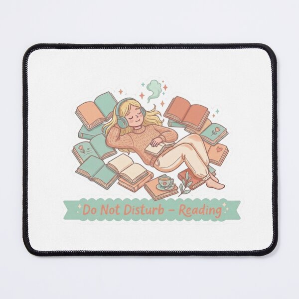 Item preview, Do Not Disturb Reading – Cozy Bibliophile Aesthetic BookTok Reader Illustration designed and sold by SirensSageStone.