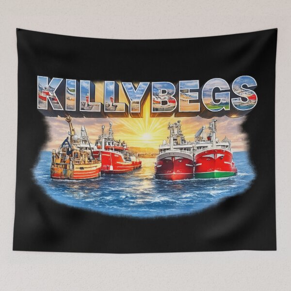 Item preview, Killybegs Sunset with Fishing Trawlers Na Cealla Beaga County Donegal designed and sold by OliDesigns.