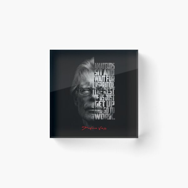 Item preview, Stephen King Split Face Quote Poster designed and sold by Enea Kelo.
