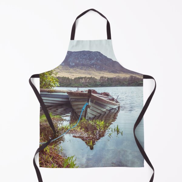 Item preview, Anchored Rowboats on a Quiet Connemara Lake designed and sold by AshleyMobleyArt.