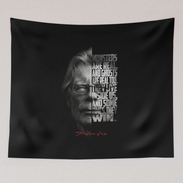 Item preview, Stephen King Split Face Quote Poster designed and sold by Enea Kelo.