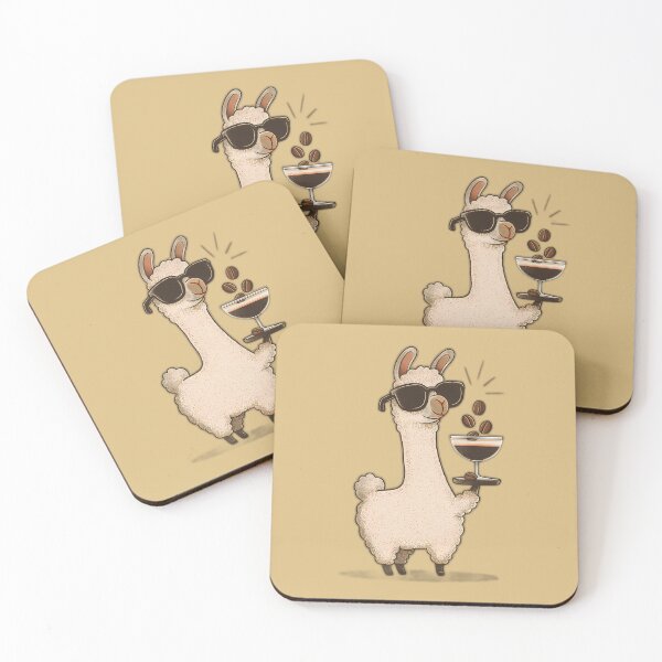 Item preview, Espresso Martini Alpaca – Coffee Beans “Barista” Sunglasses Cartoon designed and sold by Beachy Beasts.