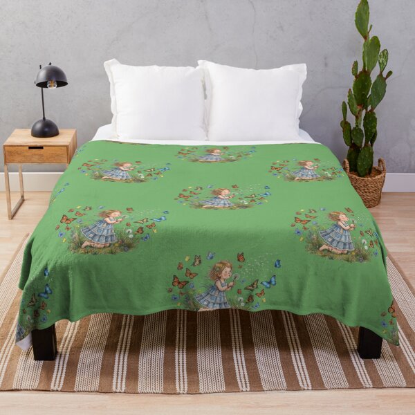 Item preview, A beautiful girl blowing on a dandelion with butterflies designed and sold by TB-73.