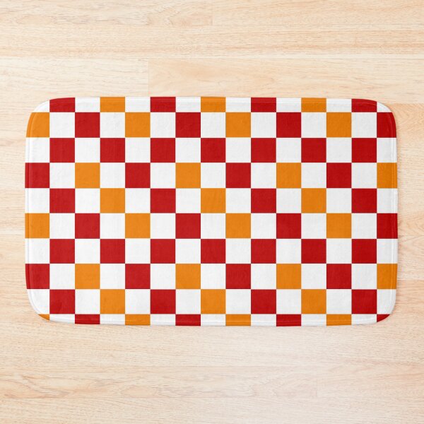 Item preview, Red White Orange Checkered Pattern Design  designed and sold by PatternTitan.