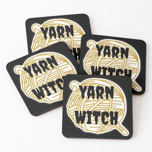 Item preview, Yarn Witch Sticker – Golden Yarn Witchcore Design designed and sold by ArtyWares.