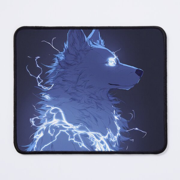 Item preview, Thunderwolf Profile – Neon Lightning Anime Guardian designed and sold by NeonHorizon Studio.