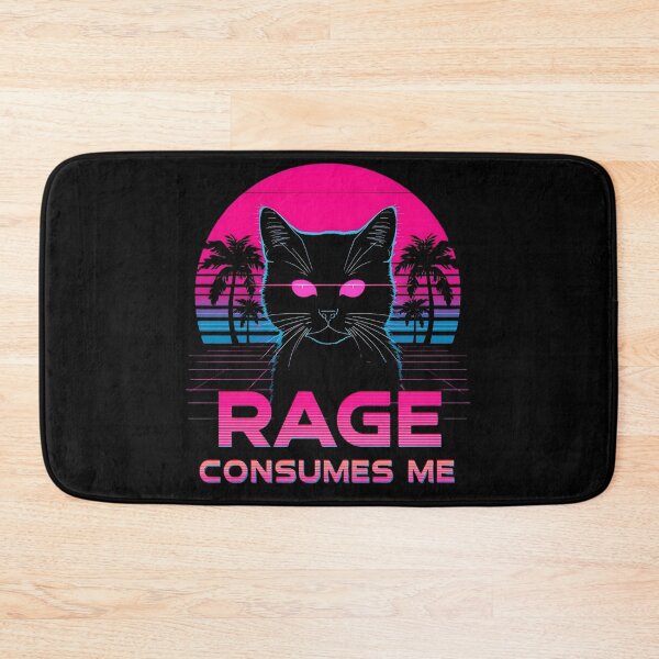 Item preview, Rage Consumes Me Vaporwave Cat designed and sold by LunaMagicStudio.