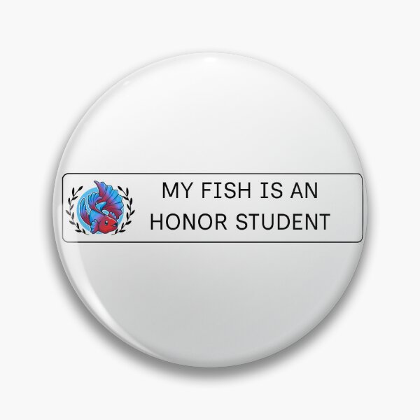 Item preview, My Fish Is an Honor Student Betta Sticker | Funny Betta Fish Owner Humor | Aquarium Hobby Design designed and sold by CosmicCritterCorp.
