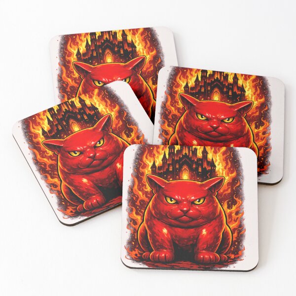 Item preview, Hellfire Castle Cat designed and sold by FontheadArt.