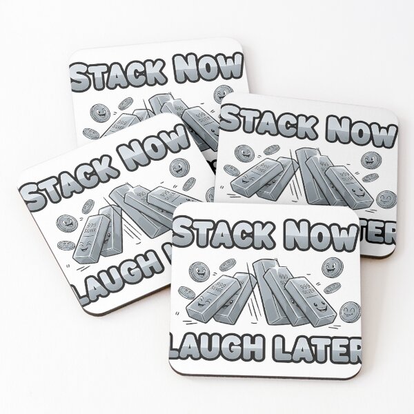 Item preview, stack now laugh later silver stacker humor designed and sold by ArtDesignTp.