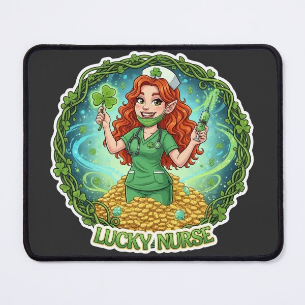Item preview, Lucky Nurse St Patrick Day Medical Print designed and sold by med-lavender-ee.