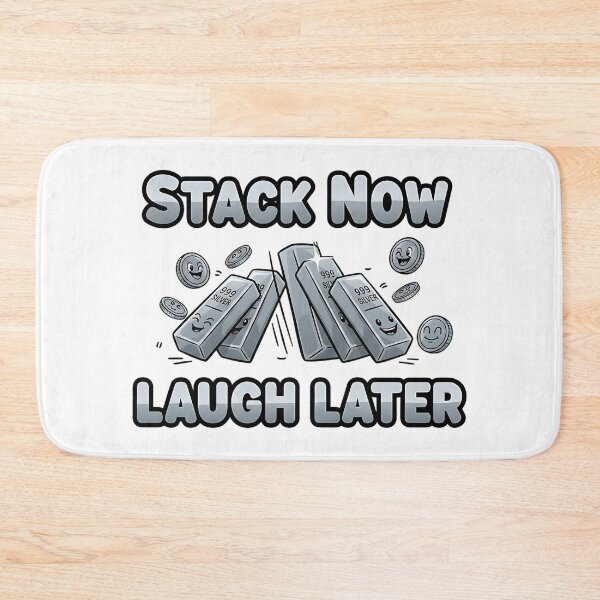Item preview, stack now laugh later silver stacker humor designed and sold by ArtDesignTp.