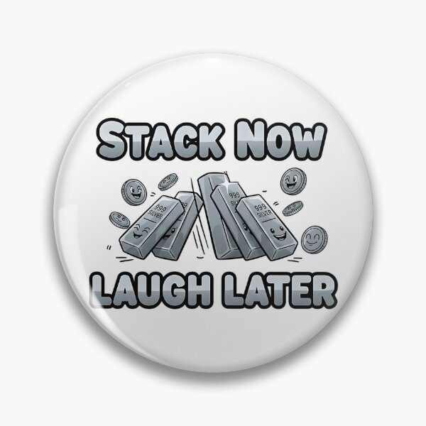 Item preview, stack now laugh later silver stacker humor designed and sold by ArtDesignTp.