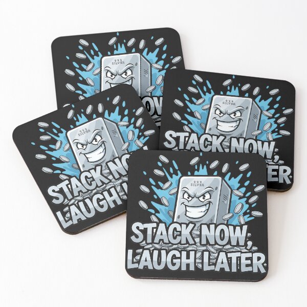 Item preview, funny stack now laugh later silver bullion art designed and sold by ArtDesignTp.