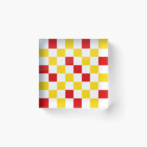 Item preview, Red White Yellow Checkered Pattern Design  designed and sold by PatternTitan.