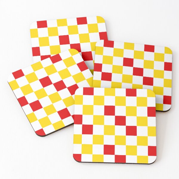 Item preview, Red White Yellow Checkered Pattern Design  designed and sold by PatternTitan.