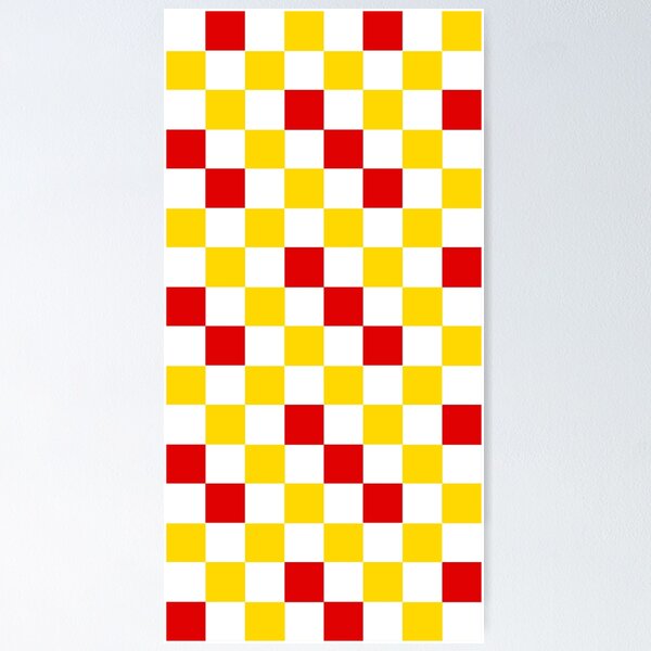 Item preview, Red White Yellow Checkered Pattern Design  designed and sold by PatternTitan.