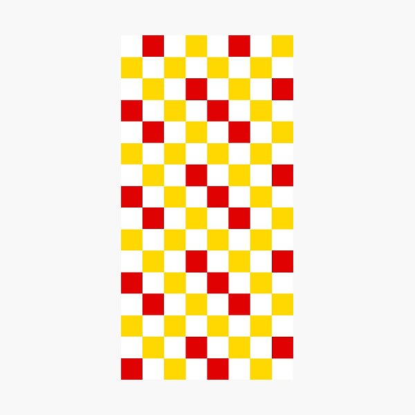 Item preview, Red White Yellow Checkered Pattern Design  designed and sold by PatternTitan.