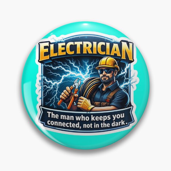 Item preview, Electrician The Man Who Keeps You Connected Professional Sticker designed and sold by Nicolae-SCROCIOB-Shop.