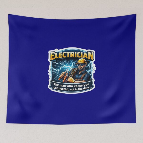 Item preview, Electrician The Man Who Keeps You Connected Professional Sticker designed and sold by Scro-Ciob-Shop.