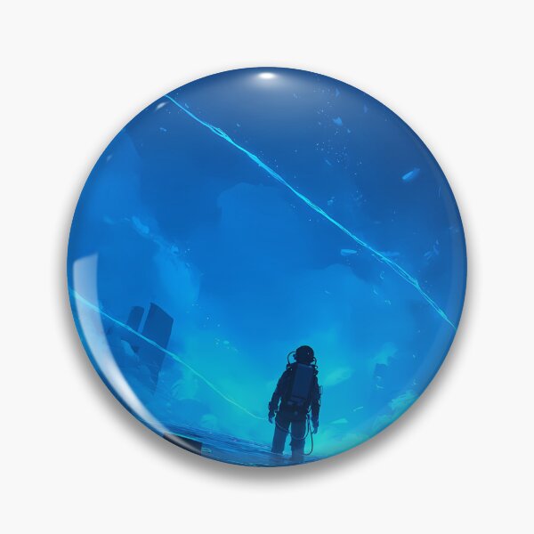 Item preview, Cobalt Horizon Explorer – Blue Anime Astronaut Solitude designed and sold by NeonHorizon Studio.