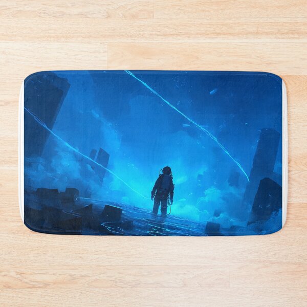 Item preview, Cobalt Horizon Explorer – Blue Anime Astronaut Solitude designed and sold by NeonHorizon Studio.