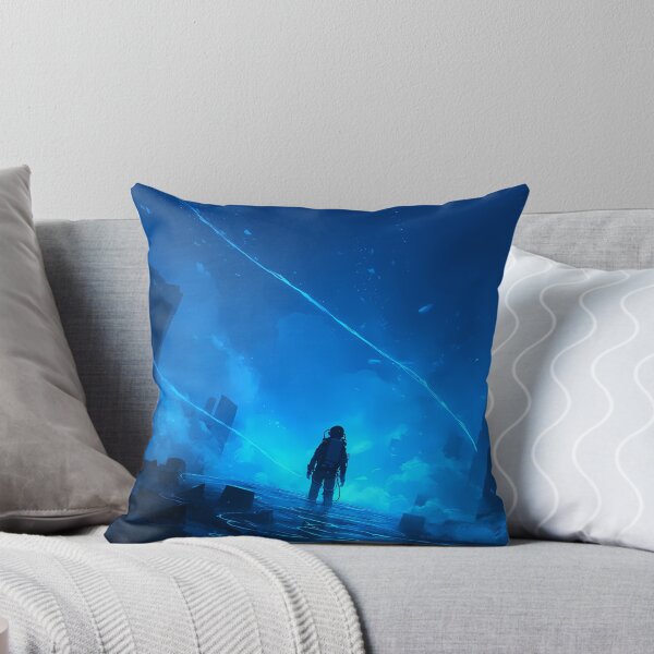 Item preview, Cobalt Horizon Explorer – Blue Anime Astronaut Solitude designed and sold by NeonHorizon Studio.