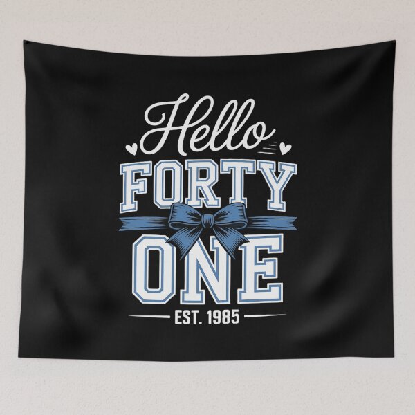 Item preview, Hello Forty One Est 1985 41st Birthday Bow designed and sold by AmazingViews.