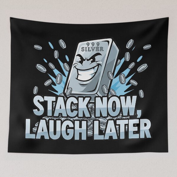 Item preview, funny silver stacking stack now laugh later designed and sold by ArtDesignTp.