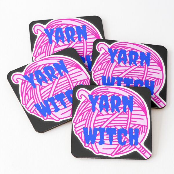 Item preview, Yarn Witch Sticker – Neon Yarn Knitting Design designed and sold by ArtyWares.