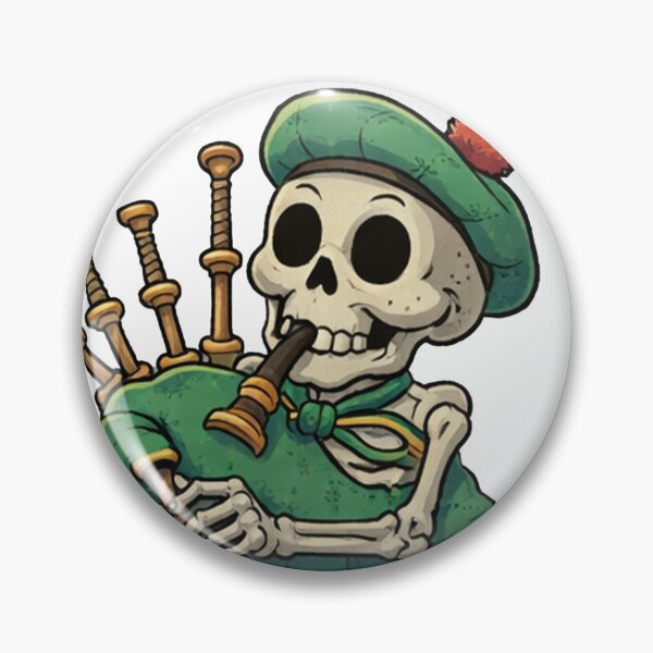 Item preview, Bone Piper - Funny Skeleton Playing Bagpipes Art designed and sold by Original-Vibes.