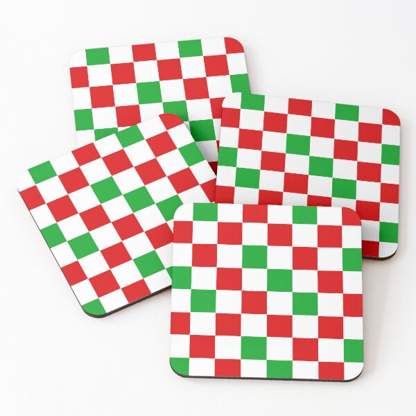 Item preview, Red White Green Checkered Pattern Design  designed and sold by PatternTitan.