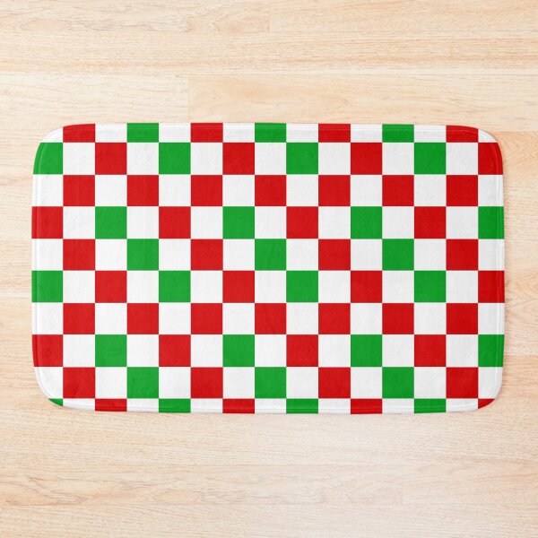 Item preview, Red White Green Checkered Pattern Design  designed and sold by PatternTitan.