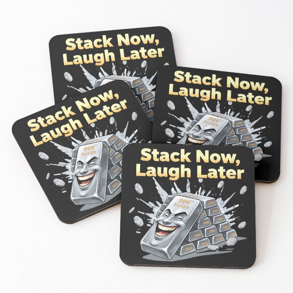 Item preview, stack now laugh later silver collector humor designed and sold by ArtDesignTp.