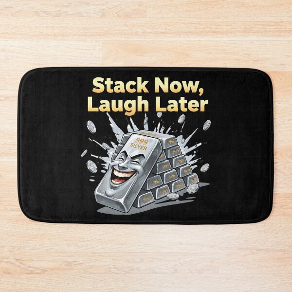 Item preview, stack now laugh later silver collector humor designed and sold by ArtDesignTp.