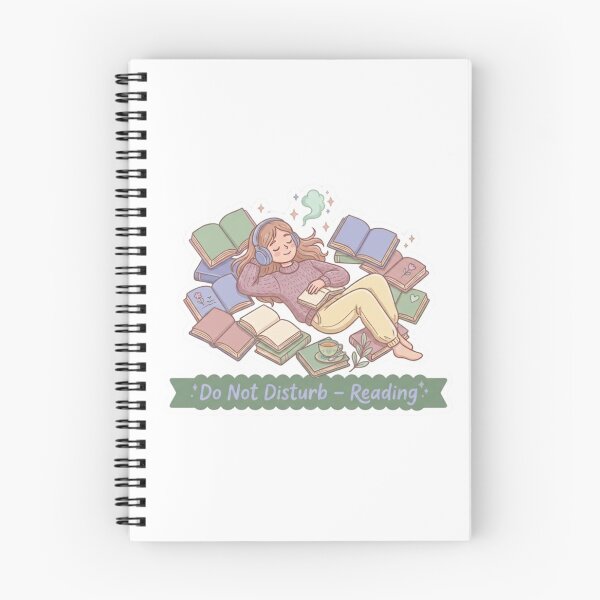Item preview, Do Not Disturb Reading – BookTok Aesthetic Cozy Reader Illustration designed and sold by SirensSageStone.
