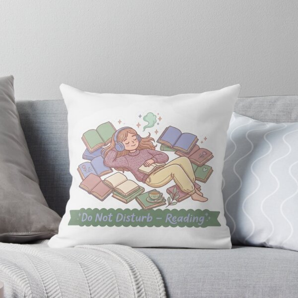 Item preview, Do Not Disturb Reading – BookTok Aesthetic Cozy Reader Illustration designed and sold by SirensSageStone.