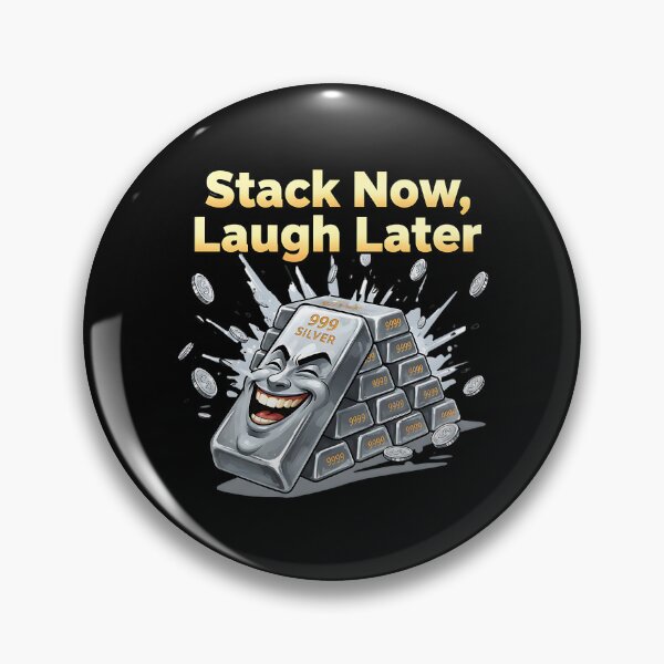 Item preview, stack now laugh later silver collector humor designed and sold by ArtDesignTp.