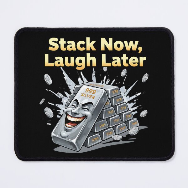 Item preview, stack now laugh later silver collector humor designed and sold by ArtDesignTp.