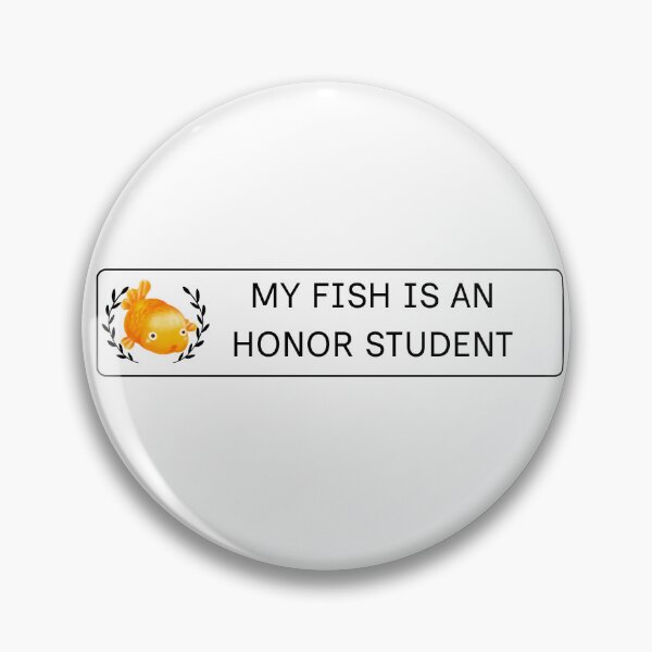 Item preview, My Fish Is an Honor Student Goldfish Sticker | Funny Fish Owner Humor | Aquarium Hobby Design designed and sold by CosmicCritterCorp.