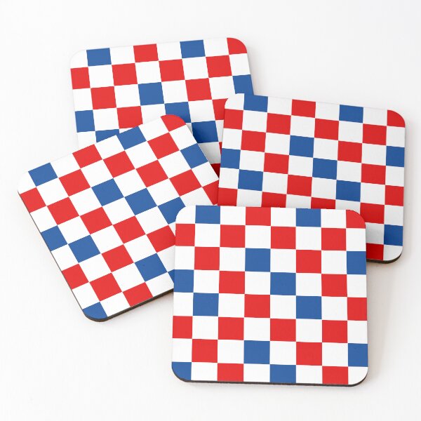 Item preview, Red White Blue Checkered Pattern Design  designed and sold by PatternTitan.