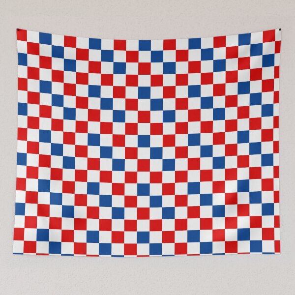 Item preview, Red White Blue Checkered Pattern Design  designed and sold by PatternTitan.