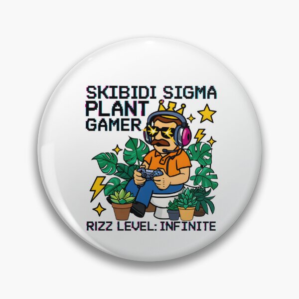 Item preview, Skibidi Sigma Plant Gamer Rizz Level Infinite T-Shirt  designed and sold by AnnDesignStudio.