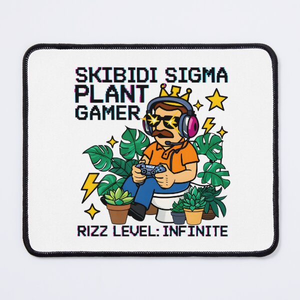 Item preview, Skibidi Sigma Plant Gamer Rizz Level Infinite T-Shirt  designed and sold by AnnDesignStudio.