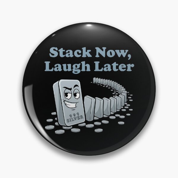 Item preview, stack now laugh later funny silver stacker quote designed and sold by ArtDesignTp.