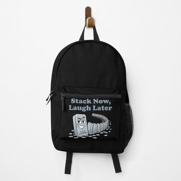 Item preview, stack now laugh later funny silver stacker quote designed and sold by ArtDesignTp.