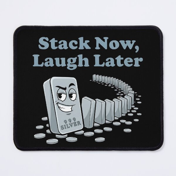 Item preview, stack now laugh later funny silver stacker quote designed and sold by ArtDesignTp.